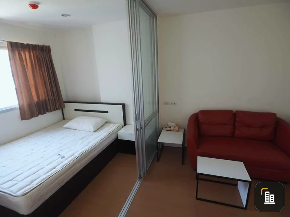Condo for sale Lumpini Mega City Bangna with furniture. Eastern view, cool, not hot. Book now.