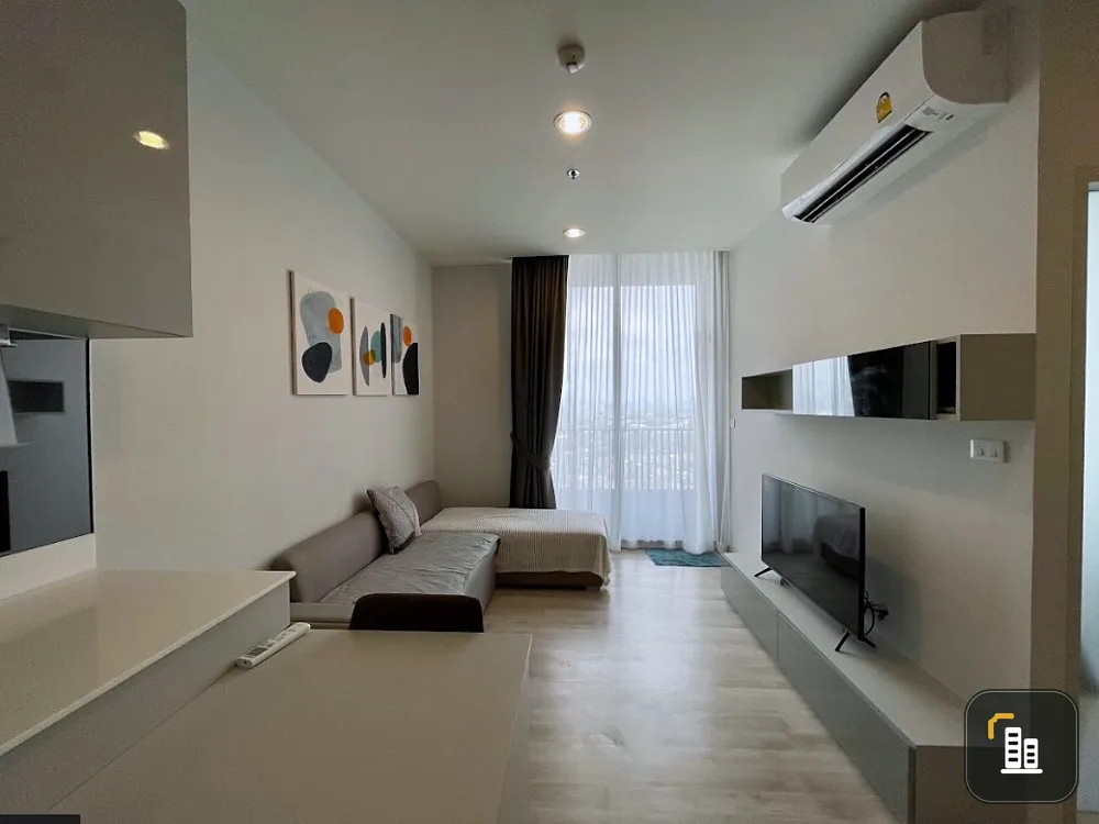 Urgent sale, Condo Niche Pride Tao Poon, 2 bedrooms, 1 bathroom, 21st floor, view of Silom and Chao Phraya River, good price, buy now.