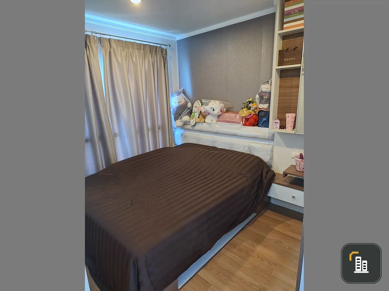 For sale Lumpini Ville Chaengwattana-Pak Kret, open view, comfortable to the eyes, ready to install wallpaper throughout the room. Don't miss it, hurr