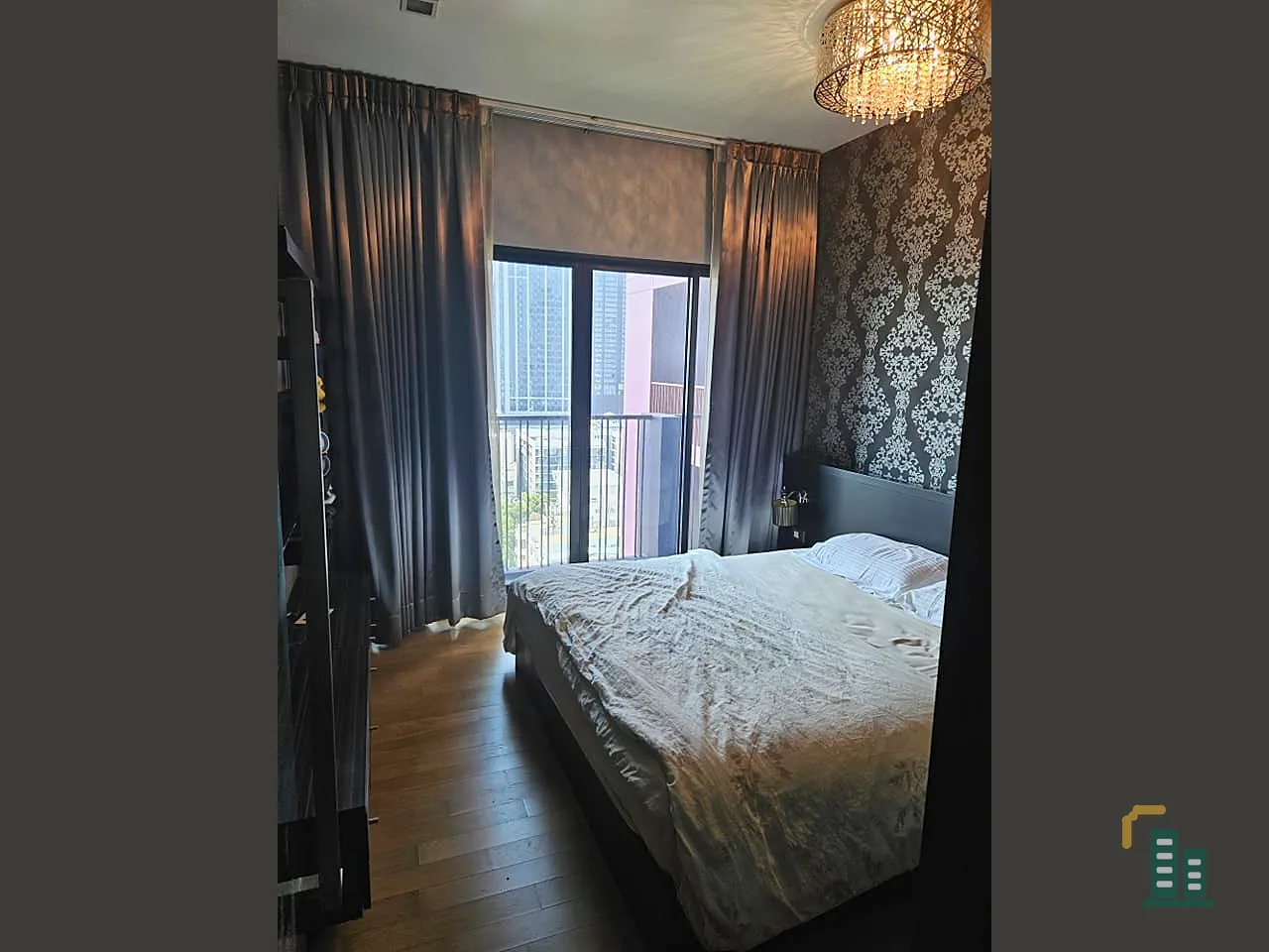 For sale/rent Noble Reveal Ekkamai, 16th floor, spacious room, beautiful view, not blocked, good like this, book now.