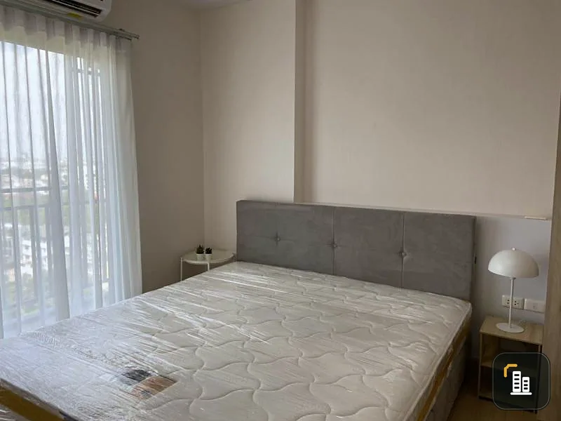 Very cool! Condo for sale, for rent, Supalai Veranda Rama 9, 2 bedrooms, decorated in a simple tone, suitable for relaxation.