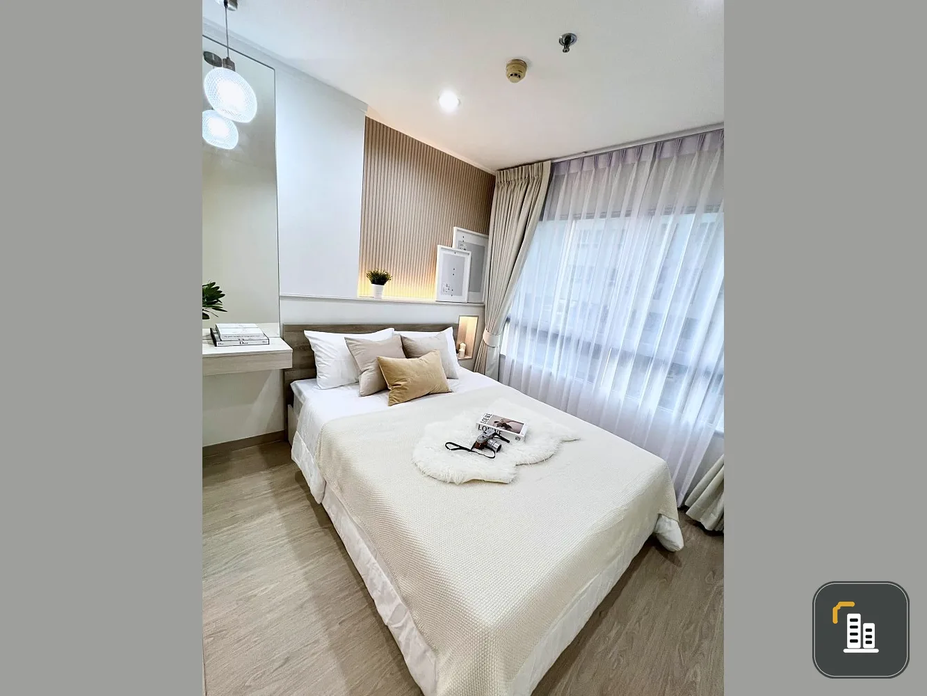 For sale: Lumpini Mega City Bangna. Room decorated in simple, cozy style. Relaxing atmosphere Just come and move in.