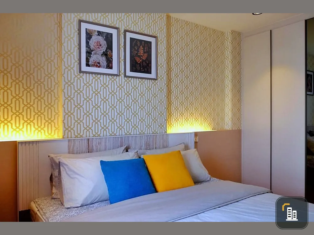 Condo for rent, The President Phetkasem-Bang Khae, 25th floor, room with good wallpaper, very beautifully decorated, book now.