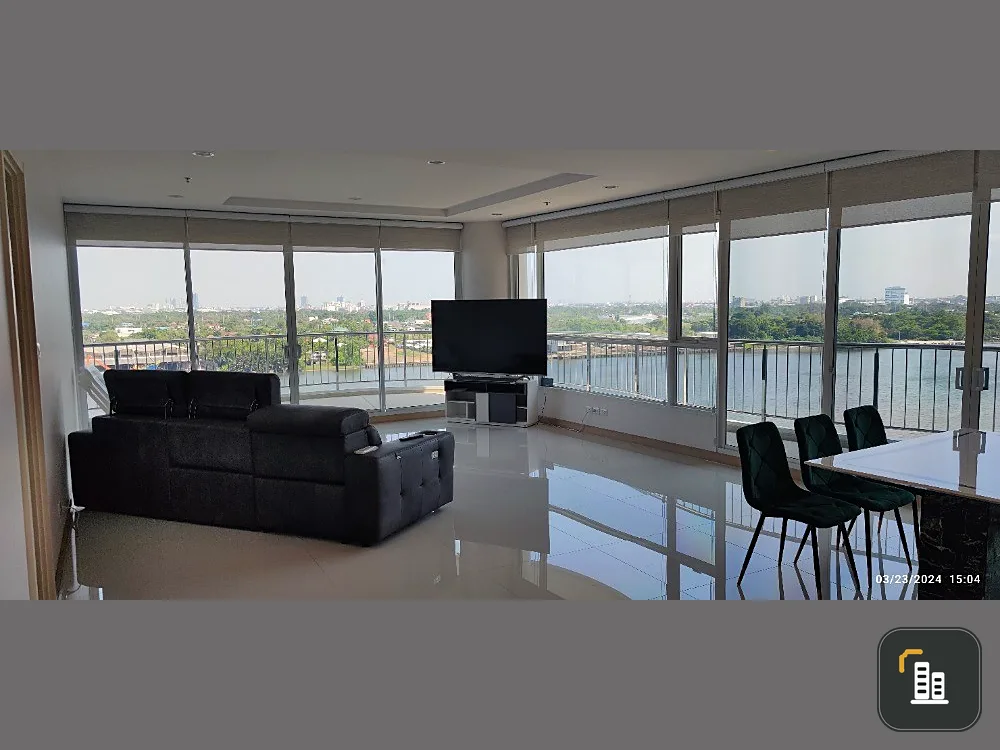 Condo for sale/rent, Supalai Riva Grand Rama 3, very large room, plus a river view, very comfortable for the eyes, hurry and reserve now.