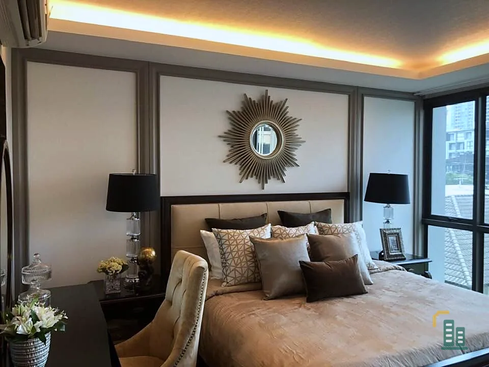 For sale, for rent, The Address Sukhumvit 61, 4th floor, spacious room, comfortable, beautifully decorated, livable. If interested, hurry and reserve