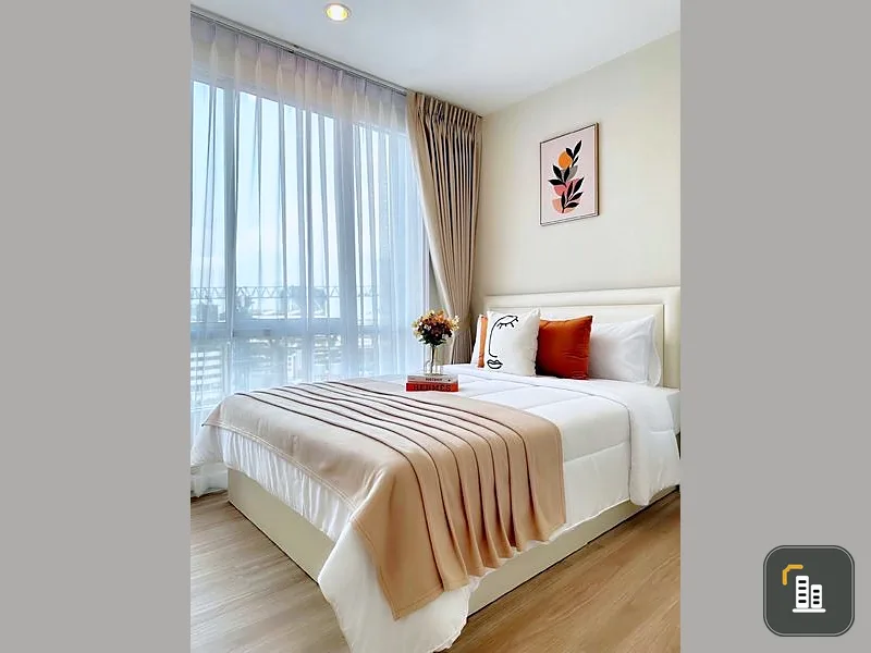 Condo for rent, The Sky Sukhumvit, decorated room, ready to move in. White tone, pleasing to the eye, gentle price, hurry and reserve it today.