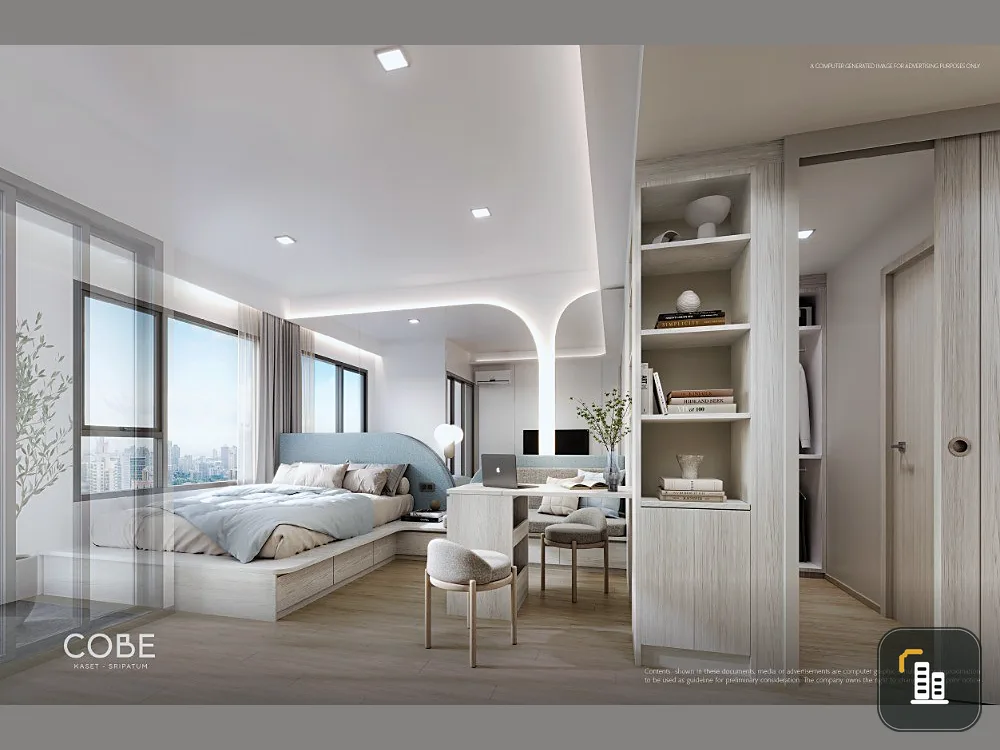 Condo down payment for sale, Cobb Kaset Sripatum, spacious room, corner room, has privacy. Hurry and reserve it as an owner.