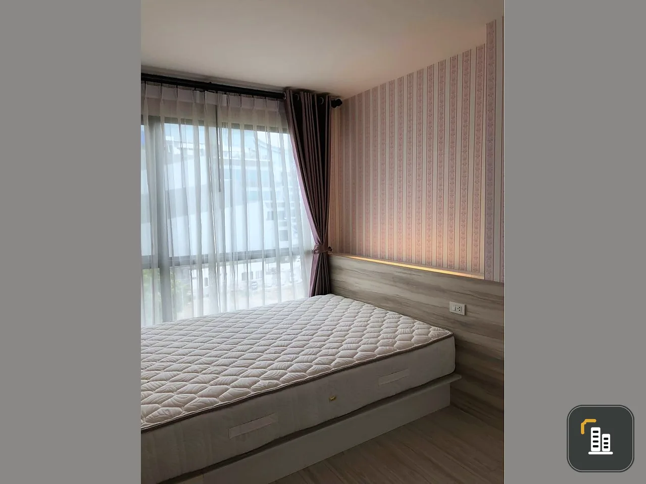 Stylish Condo for sale @ Sukhumvit-Bangna The room is well wallpapered. divided into proportions Come own it now.