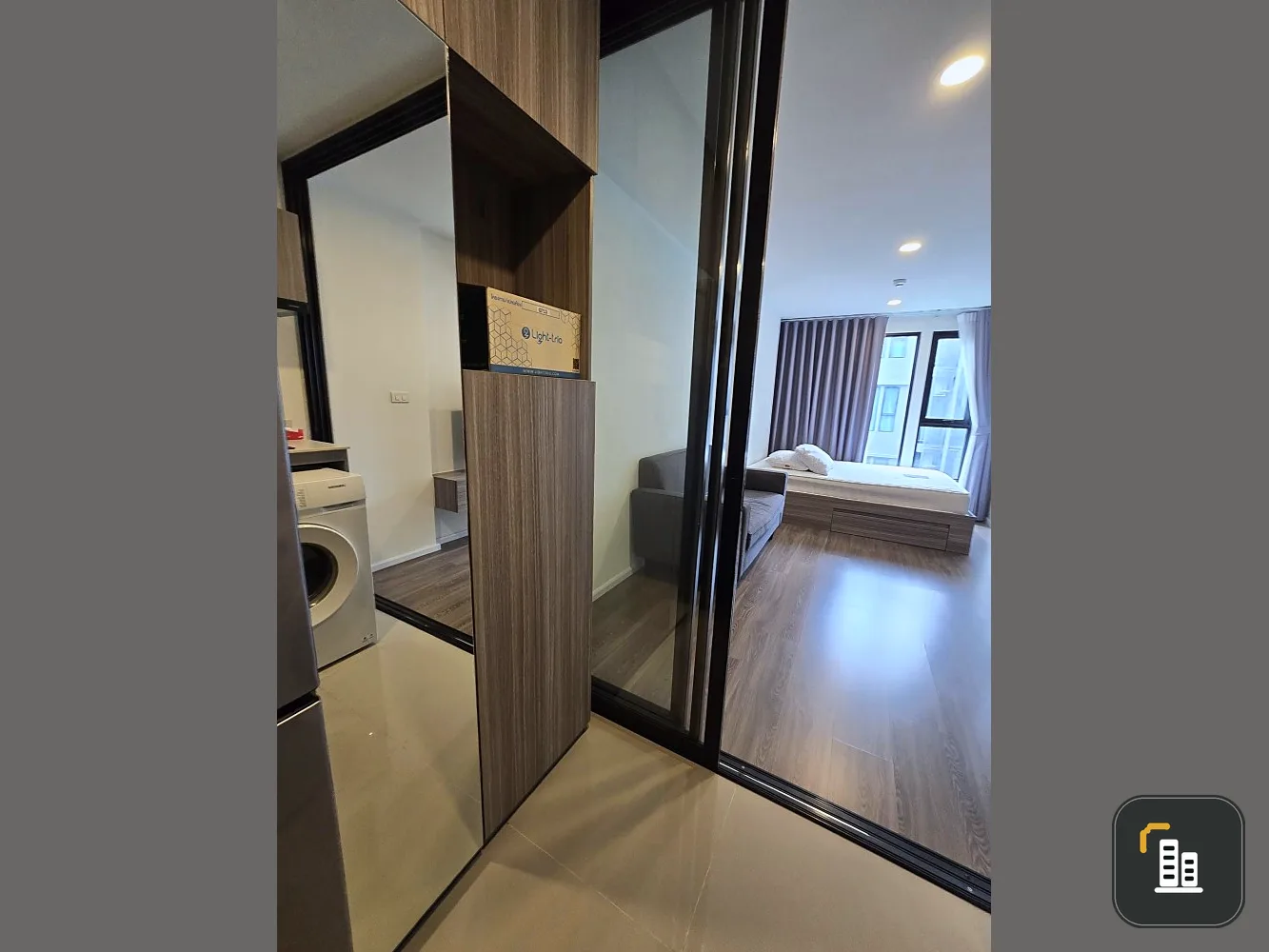 Condo for rent, The Origin Ramintra 83 Station, innermost corner room, no noise, good price, hurry and reserve.