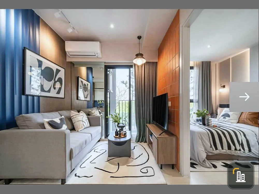 Condo down payment for sale, New Core Khu Khot Station, spacious room, garden view, with furniture. Good like this. Hurry and reserve now.