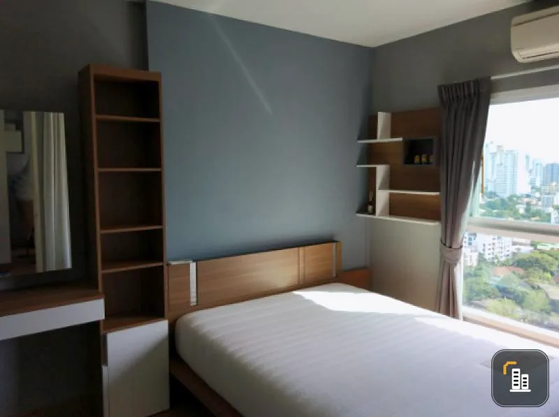 Open for rent, The Parkland Grand Asoke-Phetchaburi, corner room, beautiful view, fully furnished, ready to move in.