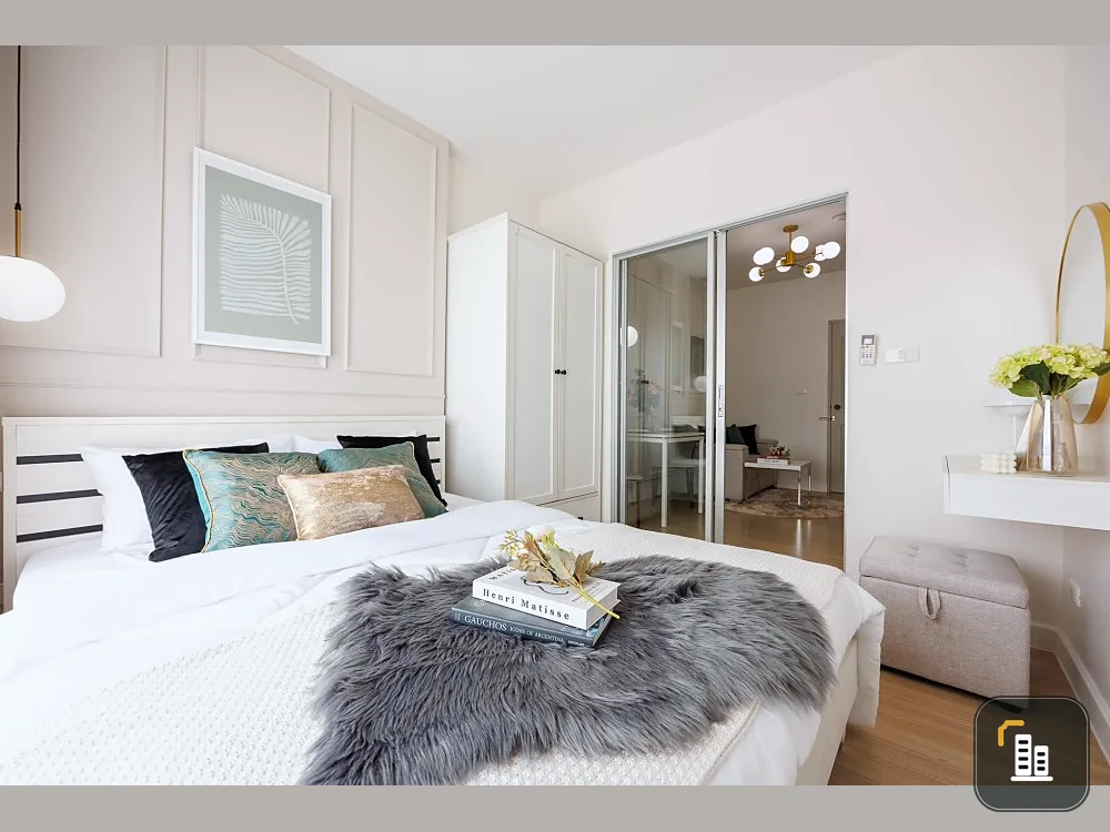 Sale The kith sukhumvit 113, 6th floor, open view, pleasing to the eye, decorated in a minimalist style, beautiful wall paneling, hurry and reserve qu
