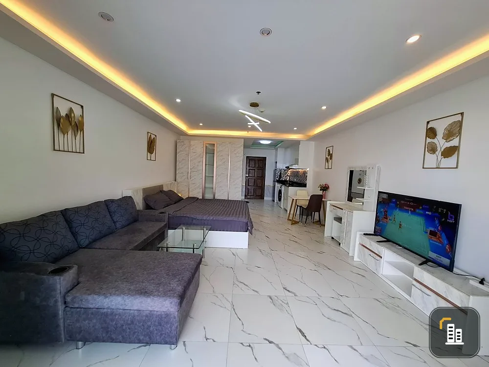 For rent, sea view Jomtien Condominium 1-8 (Jomtien), beautifully decorated room in luxury style. Beautiful sea view, wow. Reserve now.
