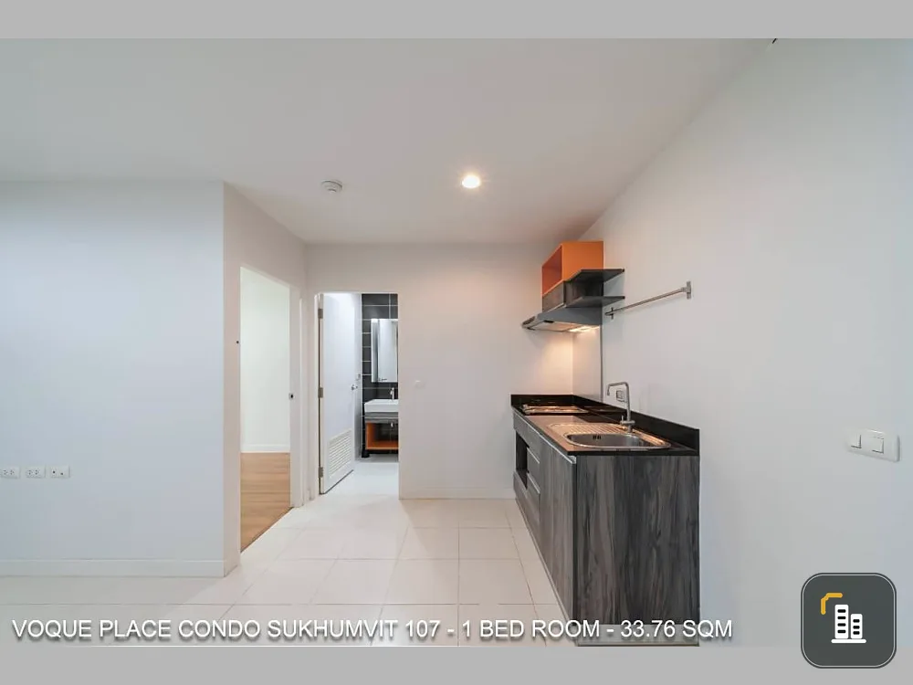 For sale: Voque Place Sukhumvit 107, empty room, bright, open, airy room, anyone who likes to decorate should not miss it. First come, first served.
