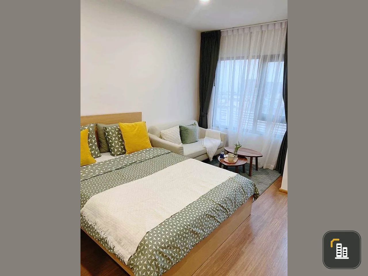 Selling down The Leafwin Petchkasem 37 corner rooms, floor 12, decorated with stylish Hommy is extremely livable. Urgent owner