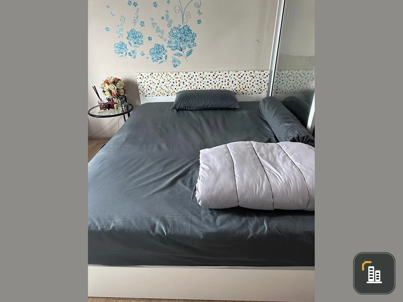 For sale: Fuse Mobius Ramkhamhaeng, 15th floor, complete with furniture, electrical appliances, fully decorated, all in one place. Hurry and reserve n