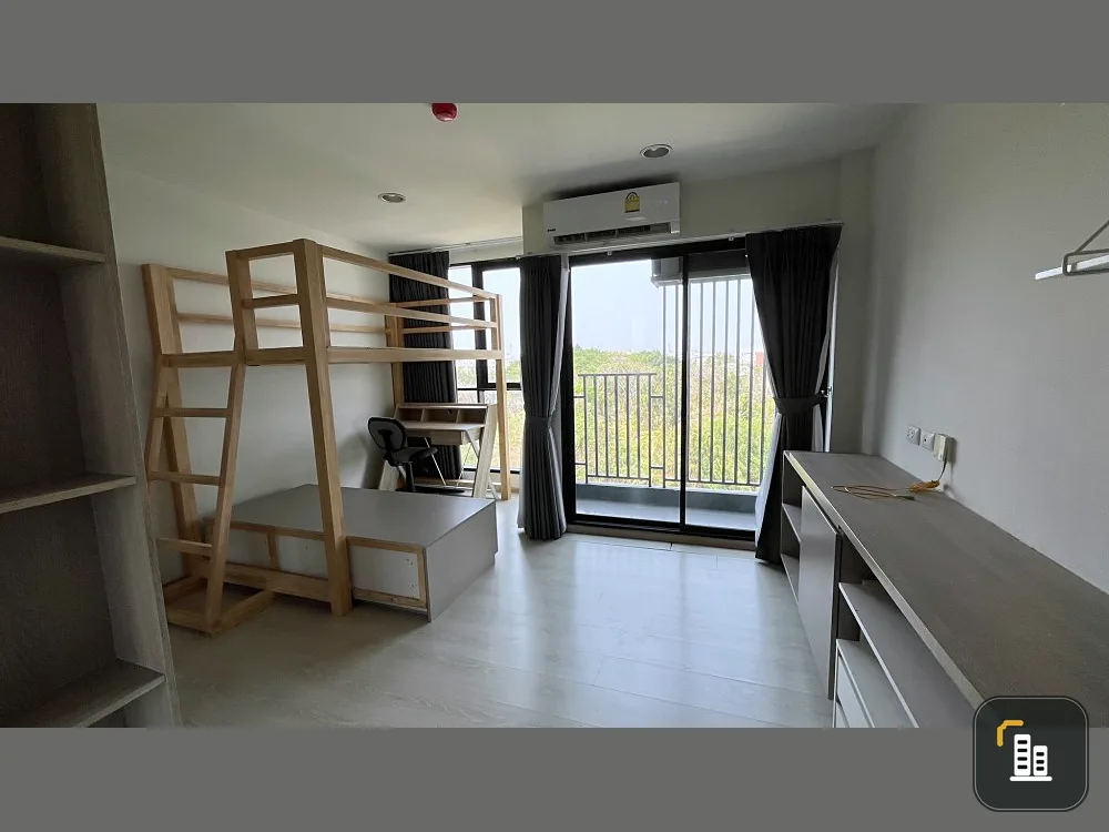 For sale: The Excel Udomsuk, studio room, white, open, comfortable, with built-in furniture. Don't wait, hurry and reserve now.