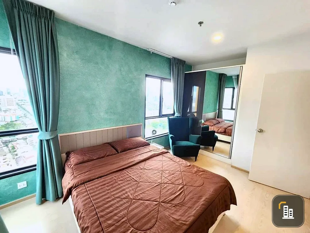 For rent!! Condo The Tree Sukhumvit 71-Ekkamai 26th floor, city view, fully furnished, bring your bags and move in immediately, don't miss it!!