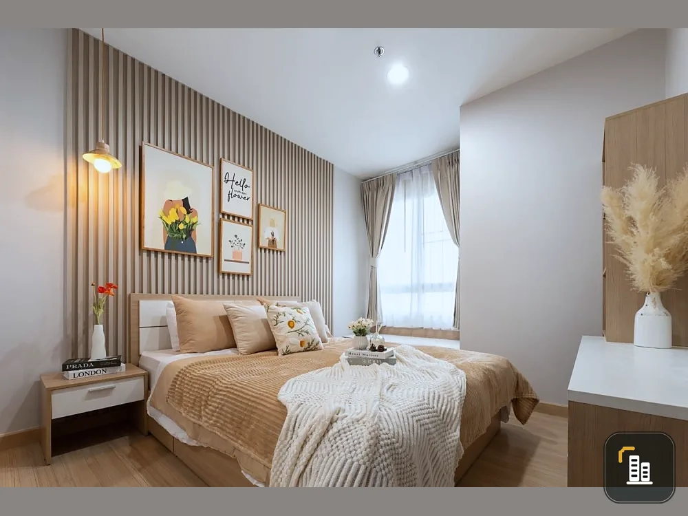 For sale: Centric Scene Ratchavipha, beautifully decorated room, very minimalist Muji style. The room is bright and comfortable for the eyes.