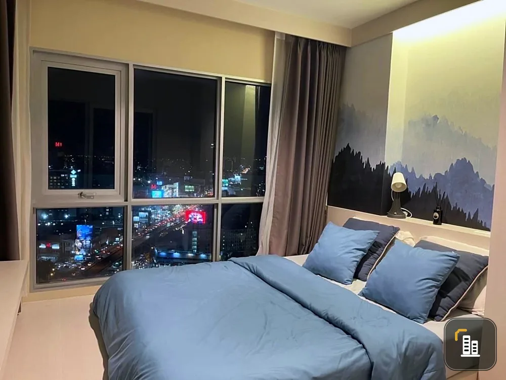 Condo for sale, Aspire Ngamwongwan, high floor, room decorated in minimalist style, beautiful view, not blocked, complete, all in one place, book now.
