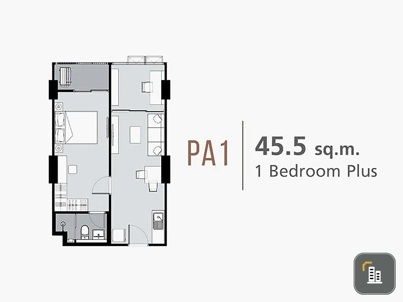 Down payment sale, Supalai Loft, Phasi Charoen Station, high floor, very spacious room, convenient transportation, don't wait, reserve now!