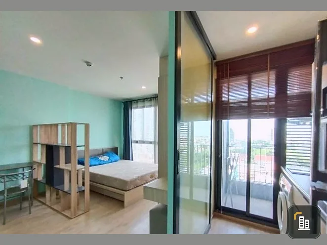 Condo for sale, Ideo O2 Studio, ready to move in. With furniture and electrical appliances, 17th floor, book now.