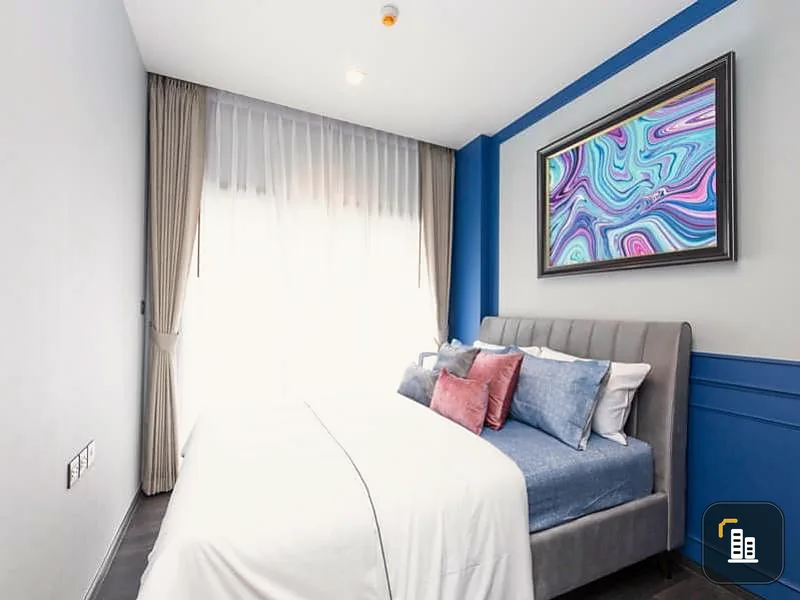 For rent, The Line Asoke-Ratchada, elegant design suite Decorated with carefully selected materials, elegant, modern