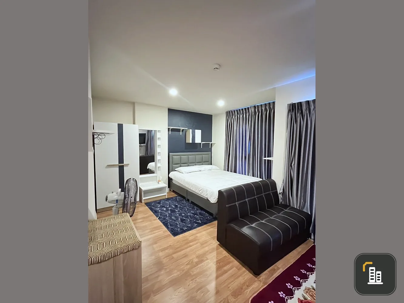 For rent: Lumpini Ville Sukhumvit 101/1-Punnawithi. Bright, airy, comfortable room. Includes electrical appliances. Hurry and book before you miss out