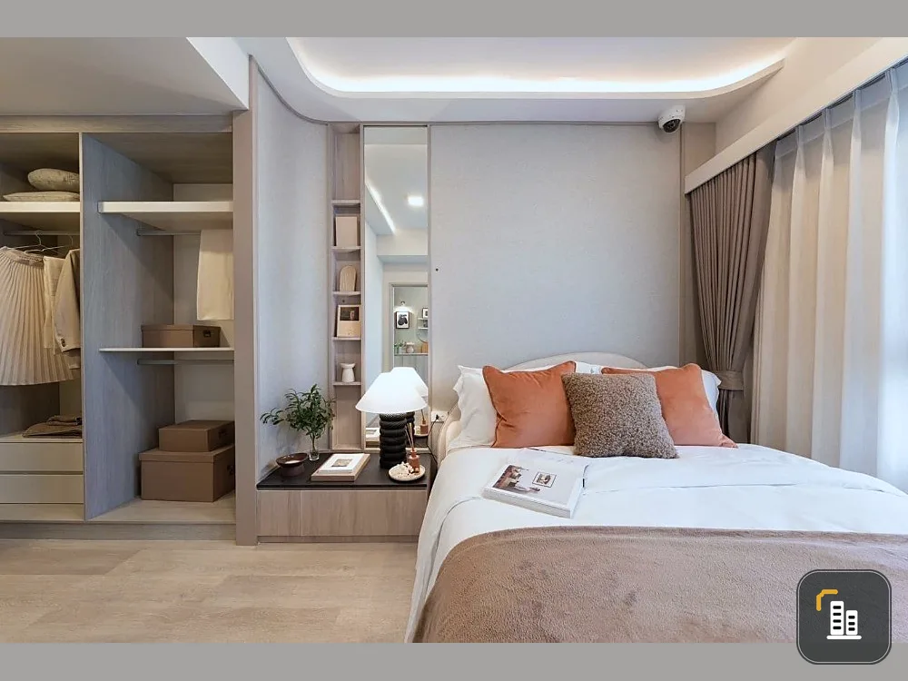 Condo for sale COBE Ratchada-Rama 9, pleasantly decorated, fully furnished, extremely minimalist, reserve now.