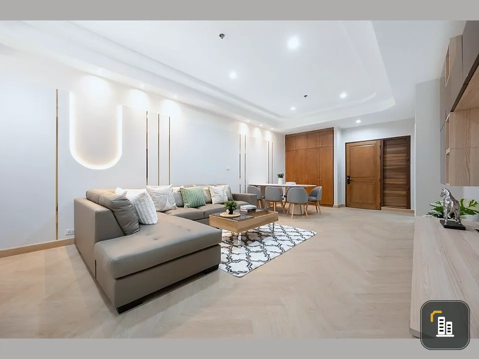 Baan Chao Phraya for sale, large, spacious room with built-in furniture. Full range of electrical appliances, great value, hurry and reserve now.