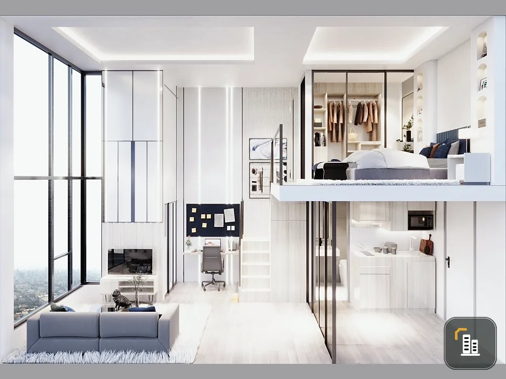 Condo down payment for sale, Origin Place Phetkasem, Duo Space room, 29.9 sq m, 20th floor, high view, hurry and buy now.