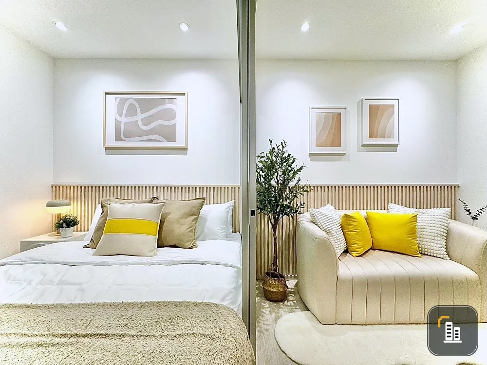 For sale: Plum Condo Extra Rama 2, room decorated in minimalist style. The colors are warm and inviting. If you miss it, you'll regret it.