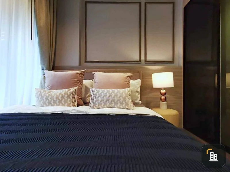 For rent, the line asoke ratchada, beautiful room, fully furnished, furniture, appliances, complete electric appliances, ready to move in, book now