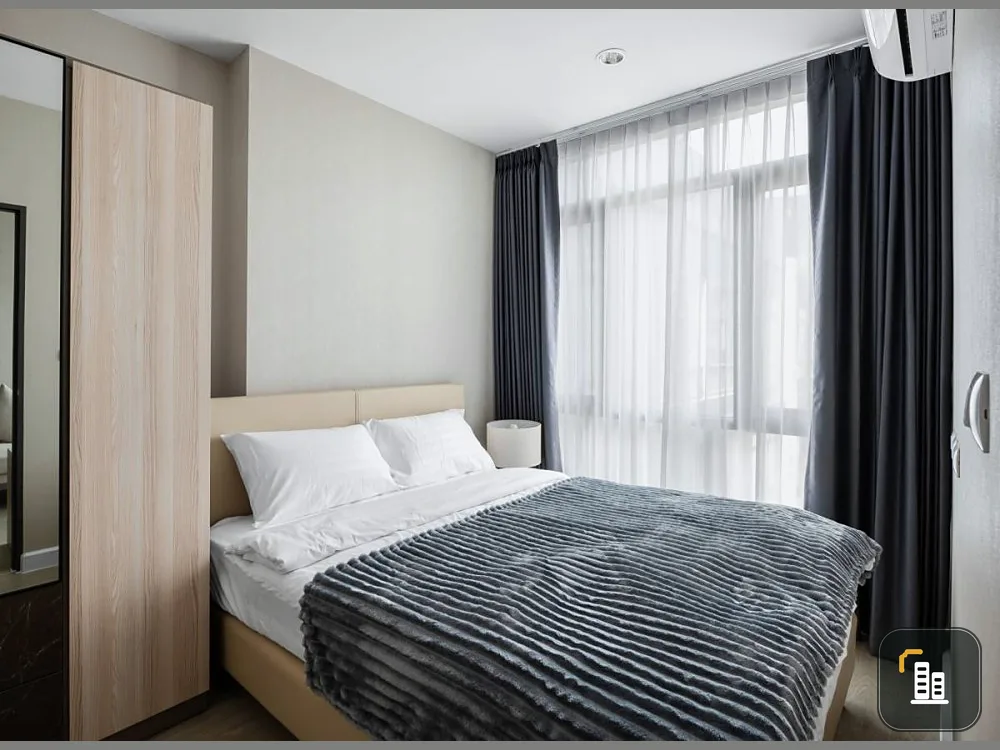 For rent, Metro Sky Prachachuen, 2 bedrooms, 7th floor, fully furnished room. Ready to move in immediately, reserve now, don't miss out.