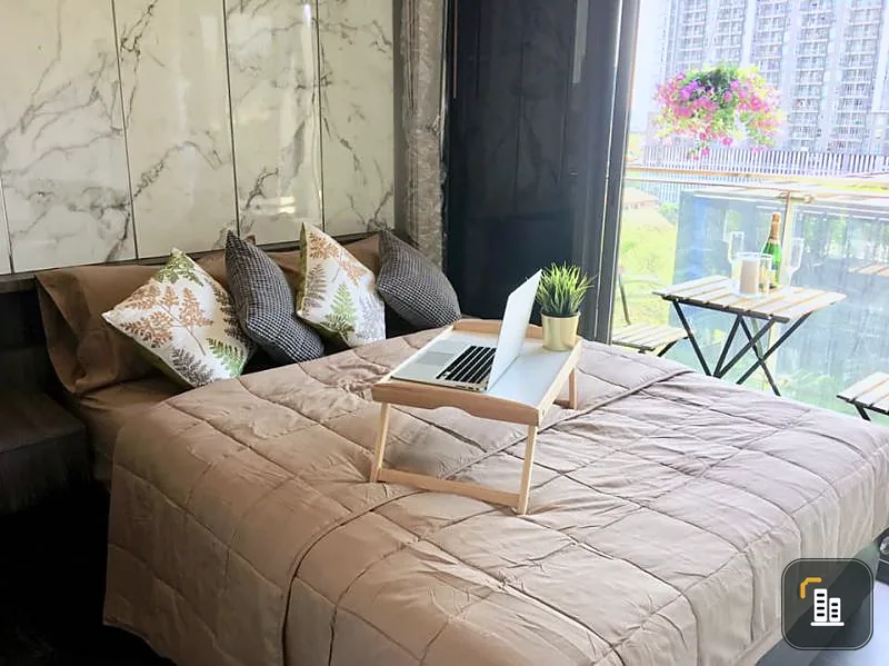 For rent, The Line Asoke-Ratchada, nice room, fully furnished, beautiful, finish here, plus the price is not strong. Hurry up to reserve. Don't wait.