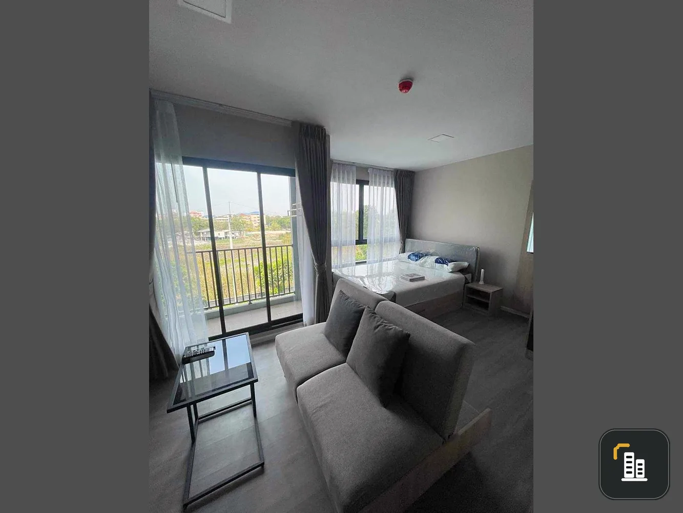 D Condo Hideaway Rangsit Phase 4, studio room, open view, not hot, complete amenities, reserve quickly.
