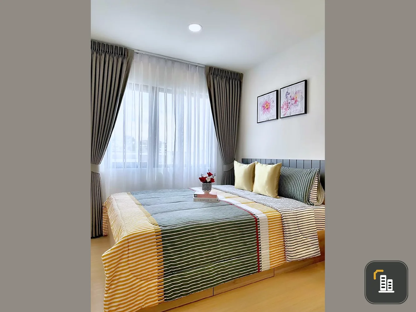 For rent Chewathai Hallmark Lat Phrao-Chokchai 4 rooms, fully decorated, fully furnished, ready to move in.