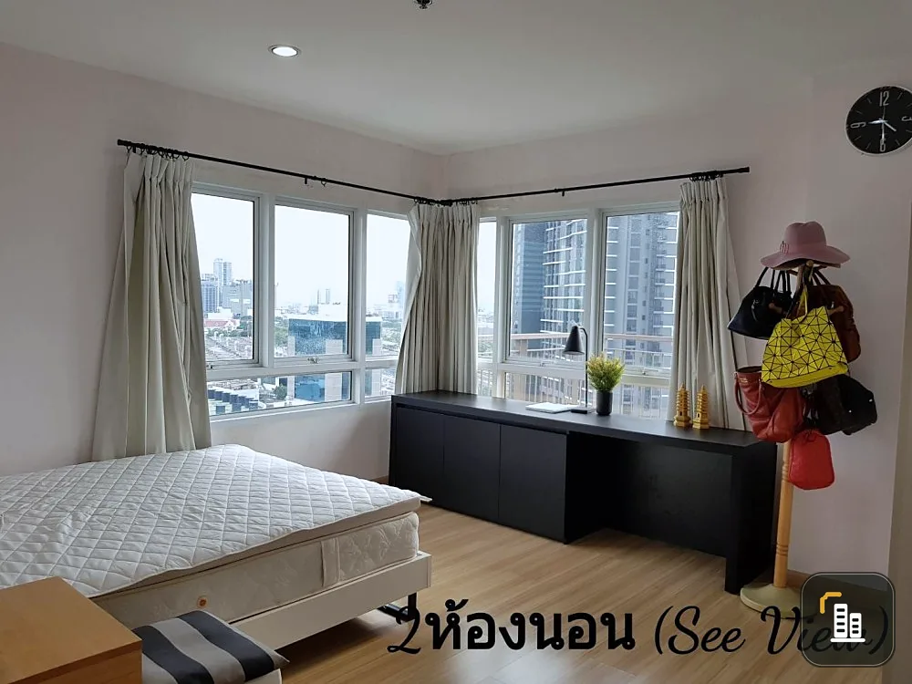 Condo for sale, Sim Vibha - Lat Phrao, 2 bedrooms, 2 bathrooms, beautiful view, very livable, ready to drag your bags in.