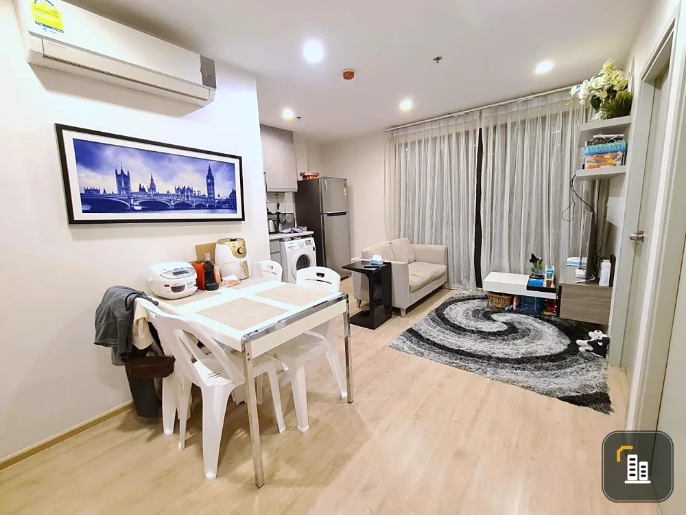 For rent, Ideo Sathorn-Tha Phra, large room, corner room, very quiet, very private, fully decorated, built-in furniture, don't miss it.