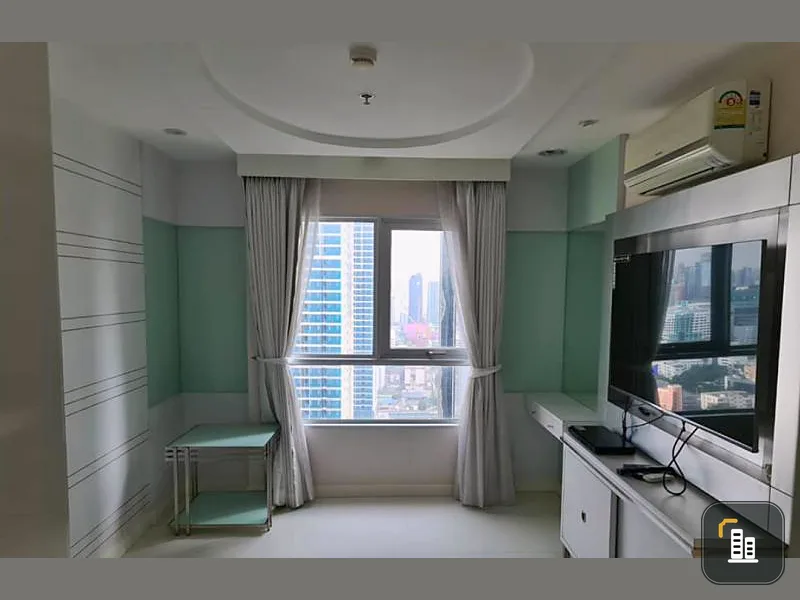 Sell/rent Belle Grand Rama 9 condo decorated with white and blue tone room, beautiful like a princess. The phone is smooth and comfortable. If interested, hurry up.