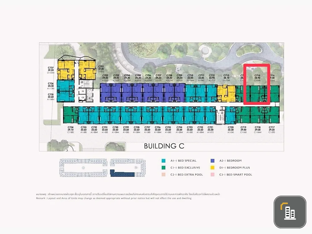 Selling reservation form for Cave Town Island, 7th floor, Building C, pool view, good position, nice project. Hurry and reserve now.