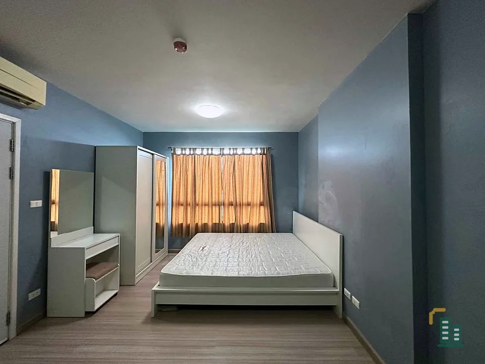 For sale, for rent, Plum Condo Nawamin 86, ready to move in, fully furnished, plus a built-in washing machine. You can reserve now.