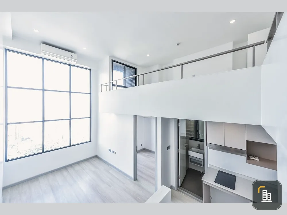 For sale: Knightsbridge Prime Sathorn, empty room, minimalist, airy. White tone, comfortable to the eyes High floor, beautiful view. Hurry and reserve