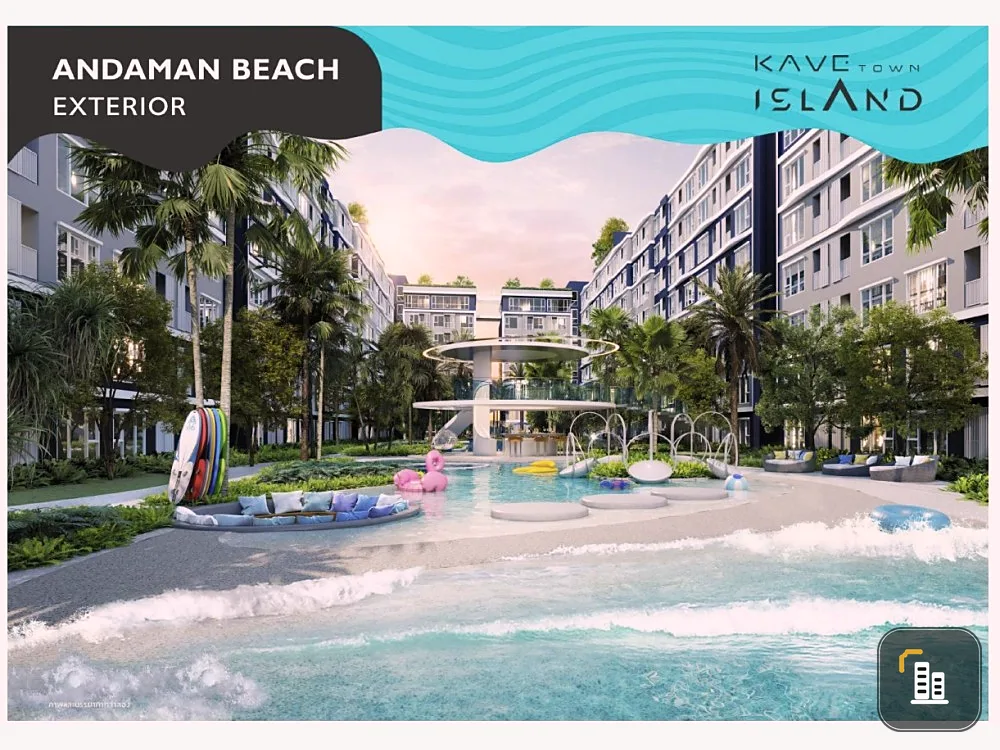 Selling down payment Cave Town Island, Building D, 7th floor, view in Caribbean Beach zone. Hurry and reserve yours now.