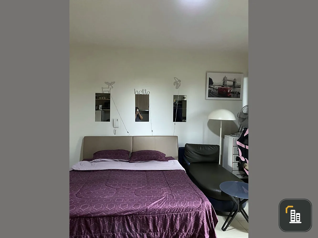 Condo for rent, Zaire Wongamat (North Pattaya), spacious studio room, decorated, ready to move in. First come, first served.