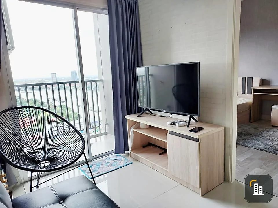 For sale, for rent, Manor Sanambinnam, high-rise room, beautifully decorated, stylish, with a comfortable river view. Don't miss out on this great dea