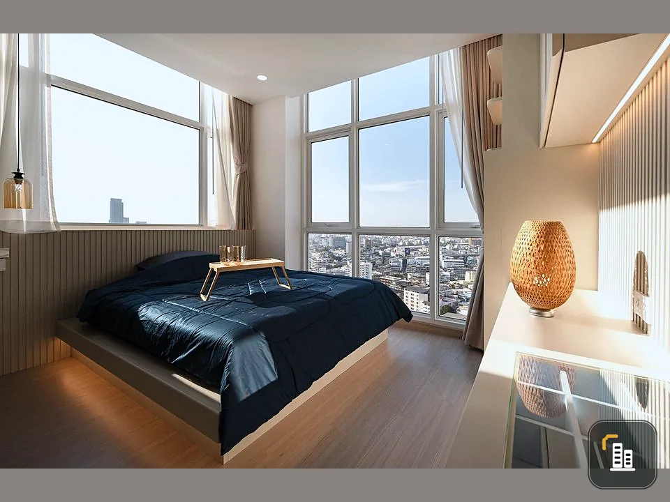 For rent: Supalai Premier Si Phraya-Samyan, decorated with built-ins throughout the room, white, clean, comfortable on the eyes, very beautiful. Book