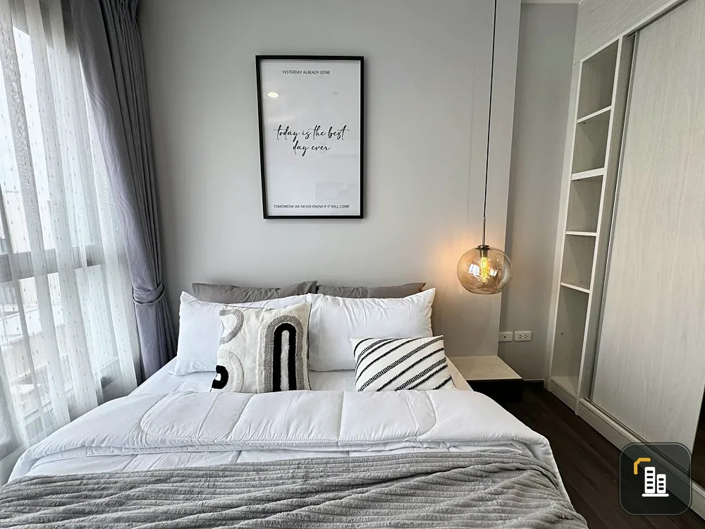 For rent, The Base Park West, Sukhumvit 77, beautifully decorated, nice to live in, with the hottest color scheme, you can reserve now.