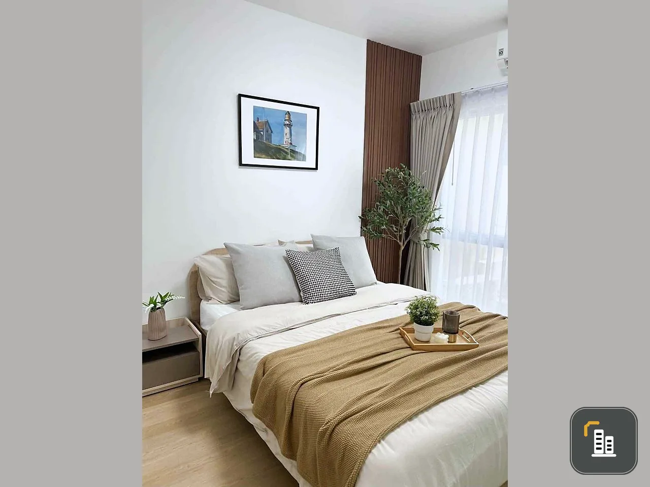 For sale: A Space Sukhumvit 77, beautifully decorated room, minimalist style, extremely tone controlled, easy on the eyes, comfortable, reserve now qu