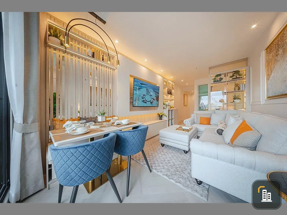 For rent, Supalai Casa Riva Vista 2, large size room, very spacious, very beautifully decorated, lots of built-ins, very worth booking.